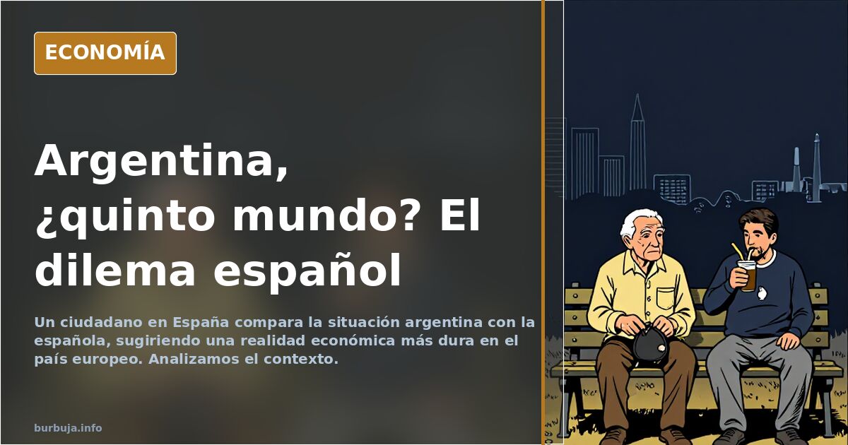 Un argentino en España dice que aquí se vive peor que allí