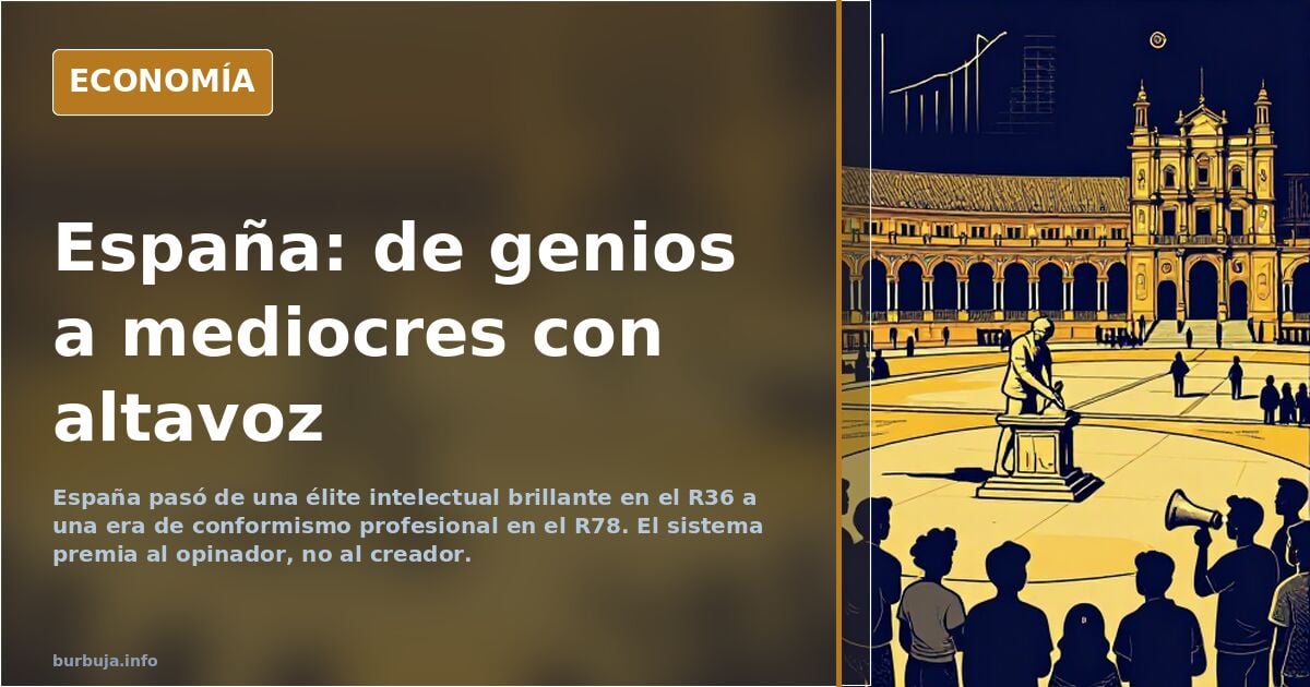 Del R36 al R78: De una ESPAÑA de talentos a otra de mediocres arrastrados y corruptos