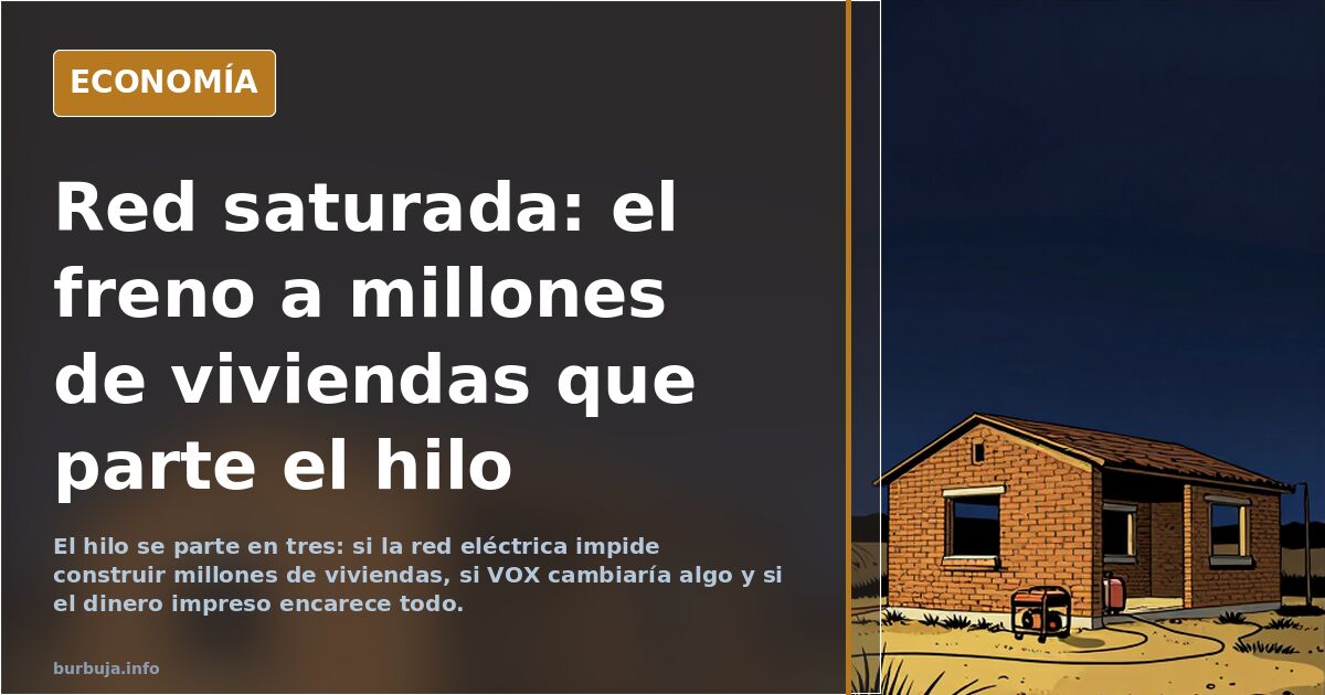 Red saturada: el freno a millones de viviendas que parte el hilo