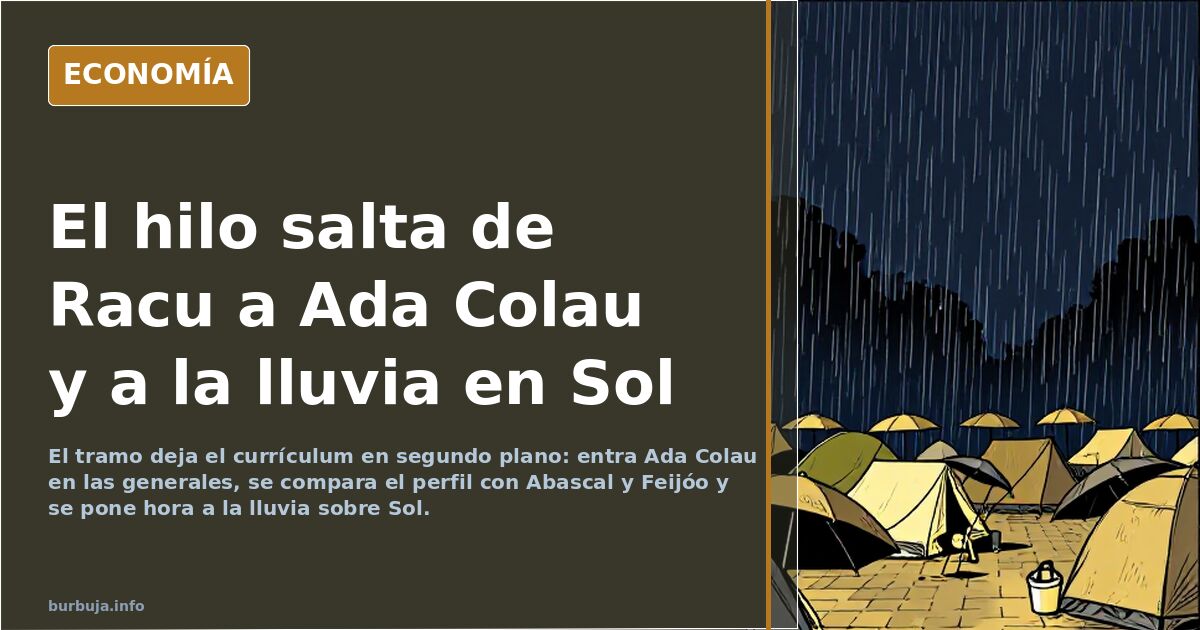 El hilo salta de Racu a Ada Colau y a la lluvia en Sol