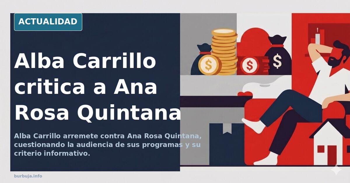 Alba Carrillo la de "las cosas a la cara como el leche" bufando contra Ana Rosa Quintana para que la gente no vea sus programas...