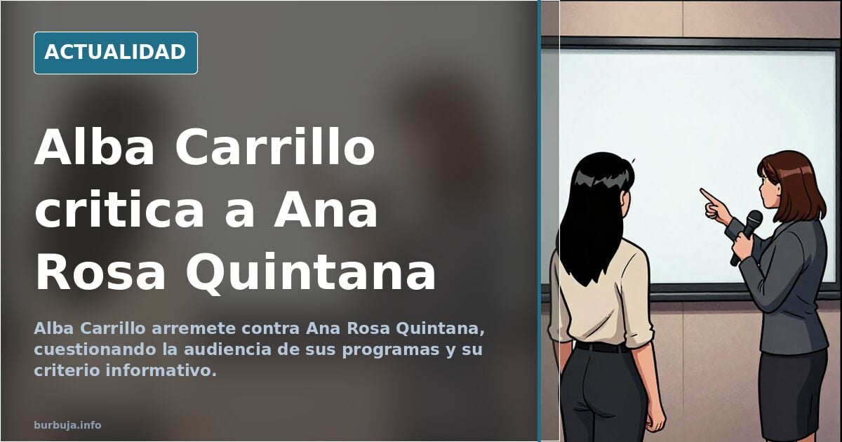Alba Carrillo la de "las cosas a la cara como el leche" bufando contra Ana Rosa Quintana para que la gente no vea sus programas...
