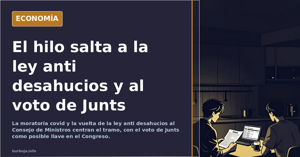 El hilo salta a la ley anti desahucios y al voto de Junts