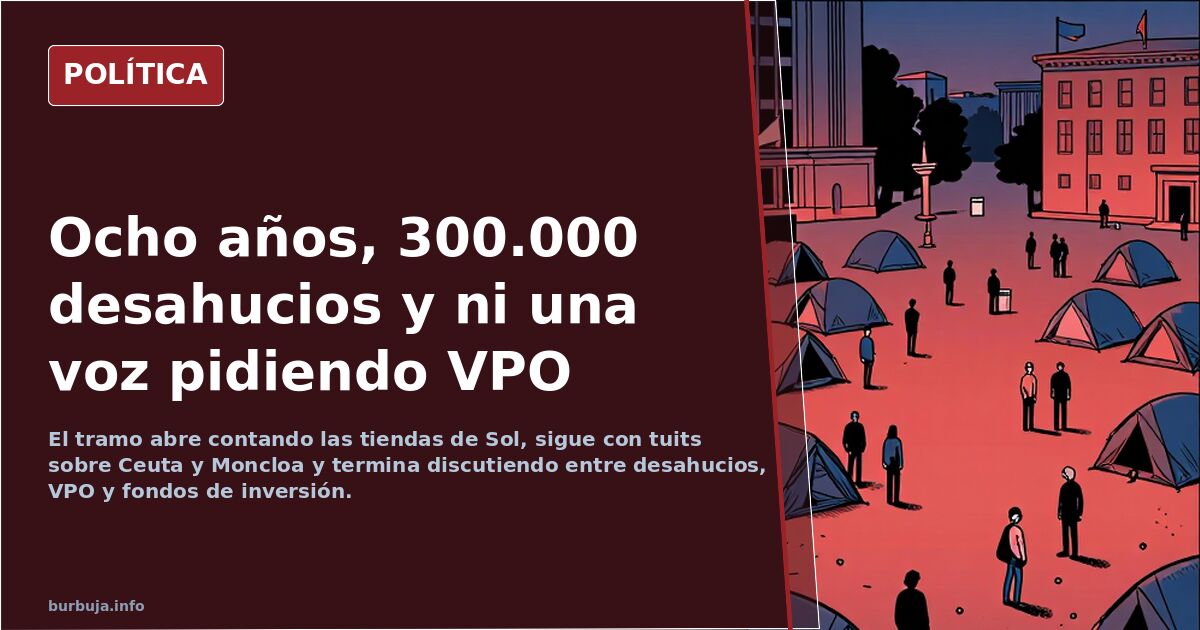 Ocho años, 300.000 desahucios y ni una voz pidiendo VPO