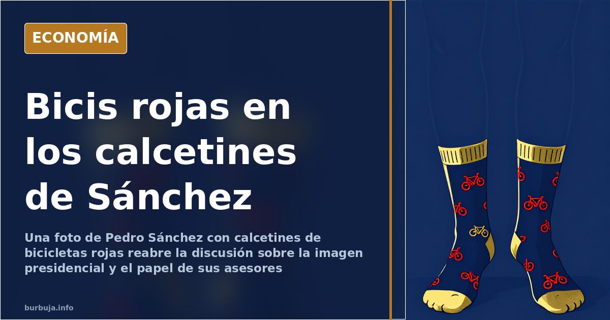 Primer plano de unos tobillos con calcetines estampados, el detalle que ha centrado la polémica sobre la imagen de Sánchez