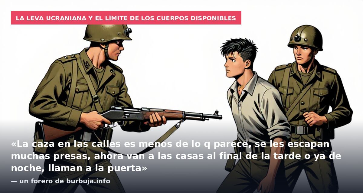 La leva ucraniana y el límite de los cuerpos disponibles: «La caza en las calles es menos de lo q parece, se les escapan muchas presas, ahora van a las casas al final de la tarde o ya de noche, llaman a la puerta» — un forero de burbuja.info
