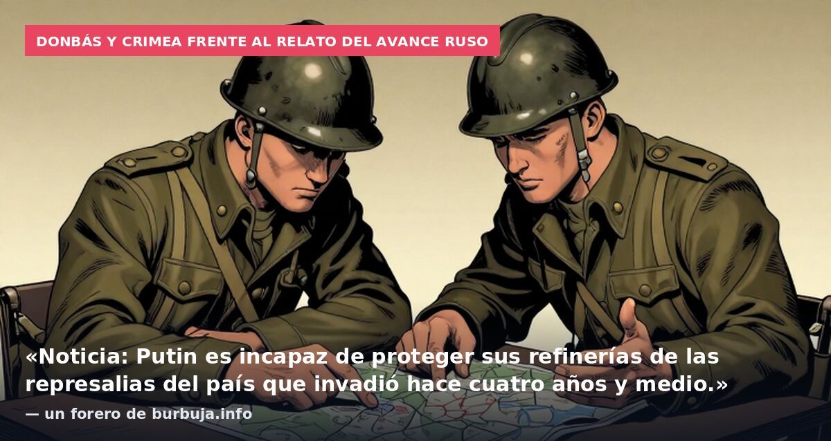 Donbás y Crimea frente al relato del avance ruso: «Noticia: Putin es incapaz de proteger sus refinerías de las represalias del país que invadió hace cuatro años y medio.» — un forero de burbuja.info