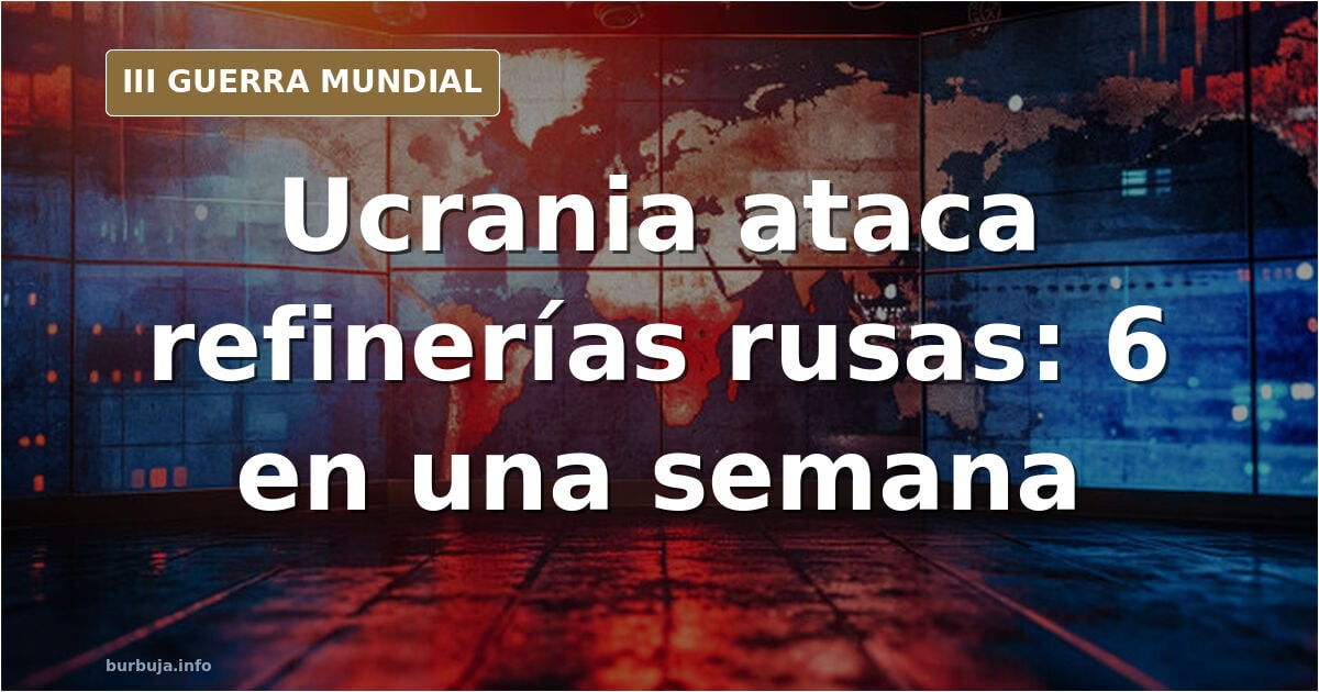 Y al séptimo día, descansó: Zelenski le pinta a pilinguin 6 refinerías en una semana.
