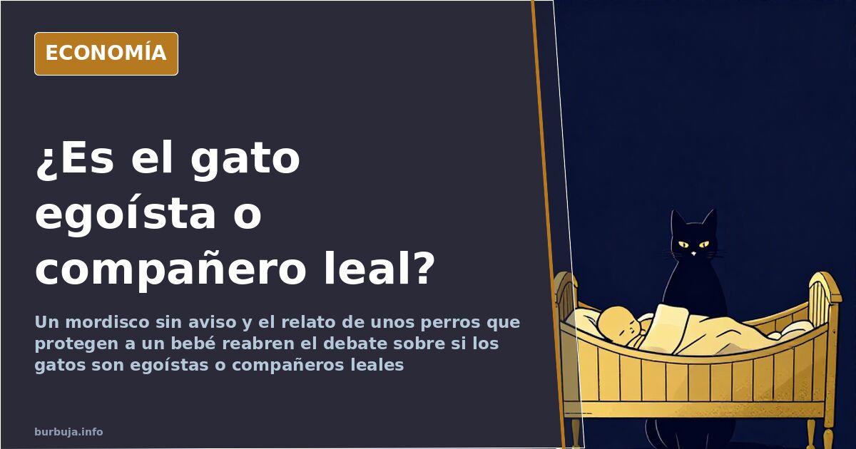 Ilustración de un gato descansando y un perro grande observando a cierta distancia