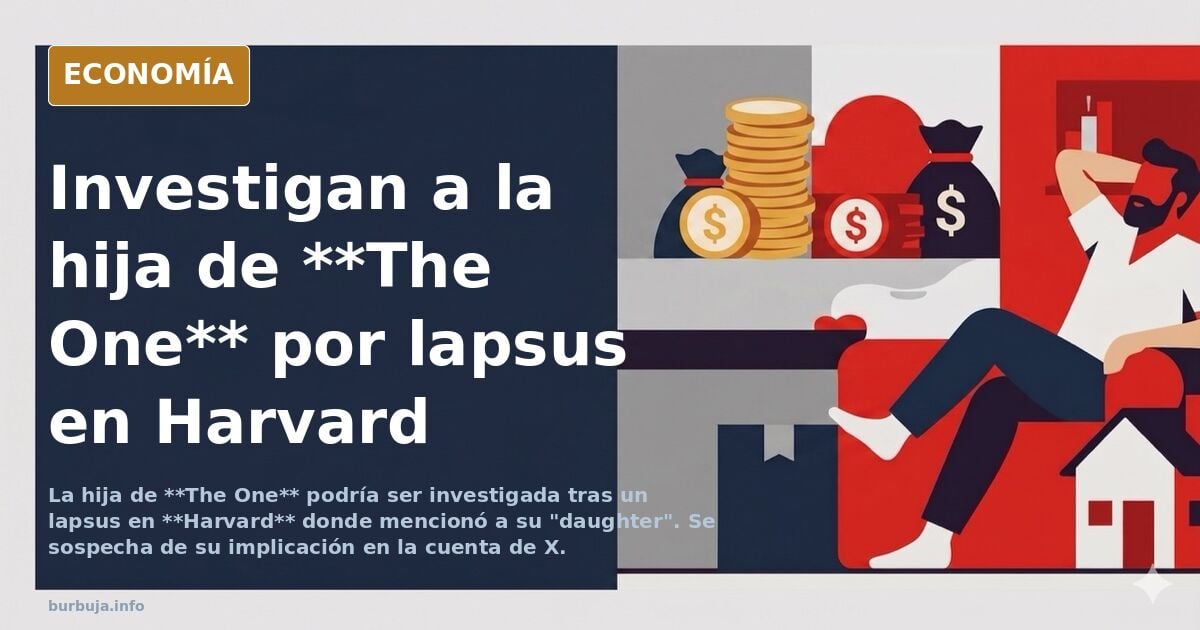 Gente importante ya habla de investigar a la hija de THE ONE tras el lapsus que tuvo en Harvard "my daughter" dijo sin querer...