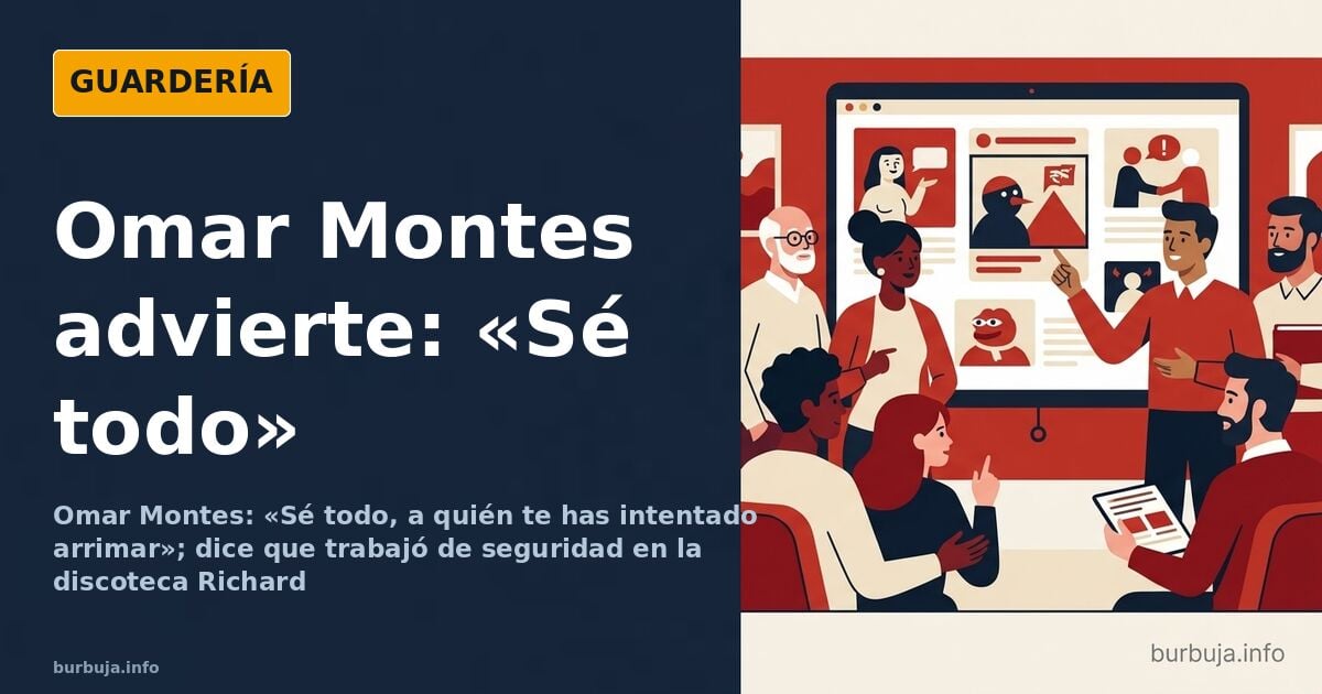 Omar Montes sobre un escenario en el contexto de sus declaraciones