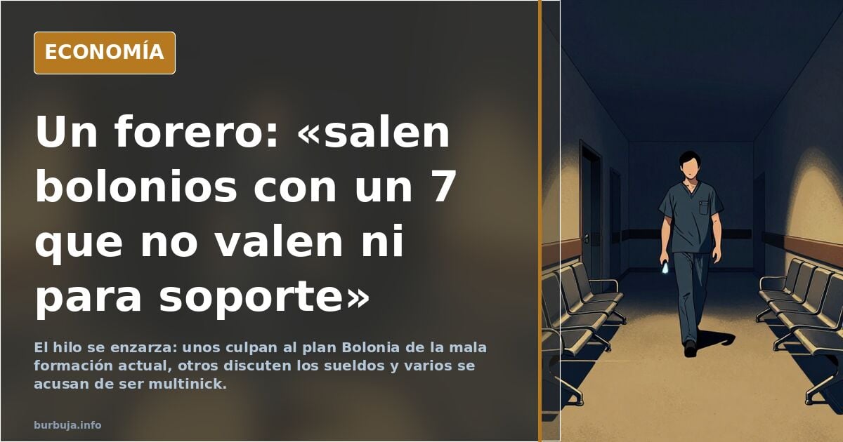 Un forero: «salen bolonios con un 7 que no valen ni para soporte»