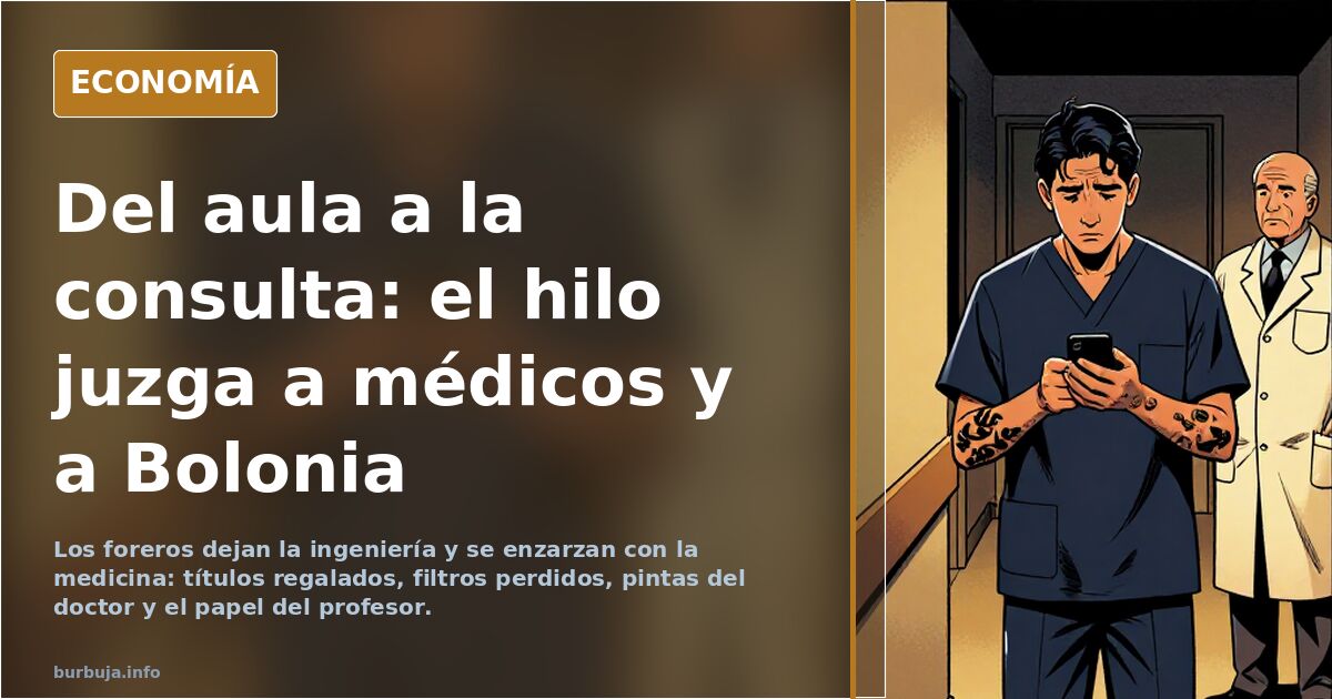 Del aula a la consulta: el hilo juzga a médicos y a Bolonia