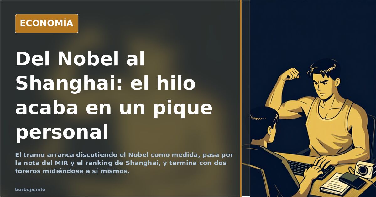 Del Nobel al Shanghai: el hilo acaba en un pique personal