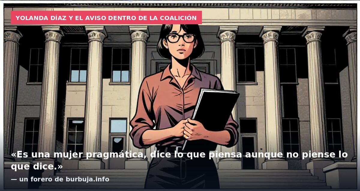 Yolanda Díaz y el aviso dentro de la coalición: «Es una mujer pragmática, dice lo que piensa aunque no piense lo que dice.» — un forero de burbuja.info