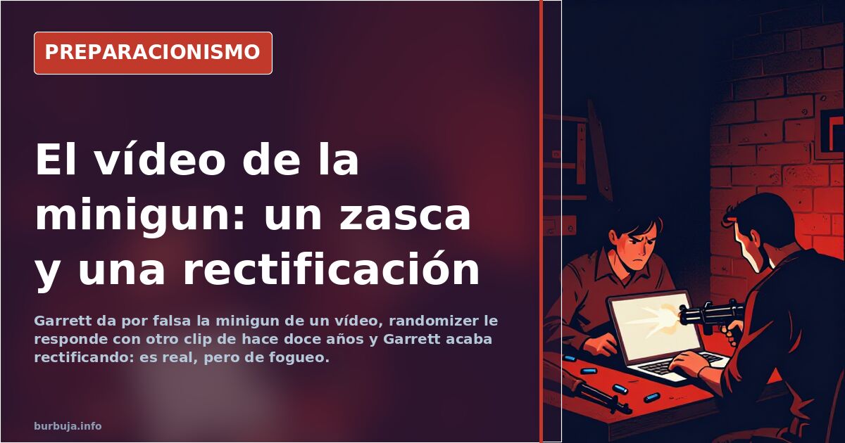 El vídeo de la minigun: un zasca y una rectificación