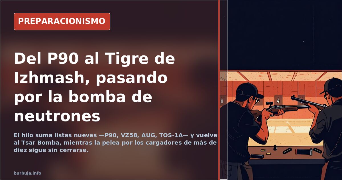 Del P90 al Tigre de Izhmash, pasando por la bomba de neutrones