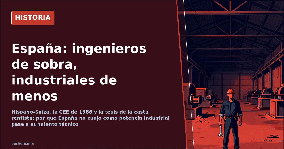Why Spain never had an industrial bourgeoisie—but did have a rentier caste