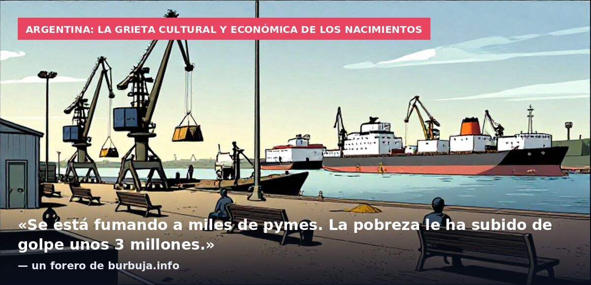 Argentina: la grieta cultural y económica de los nacimientos: «Se está fumando a miles de pymes. La pobreza le ha subido de golpe unos 3 millones.» — un forero de burbuja.info
