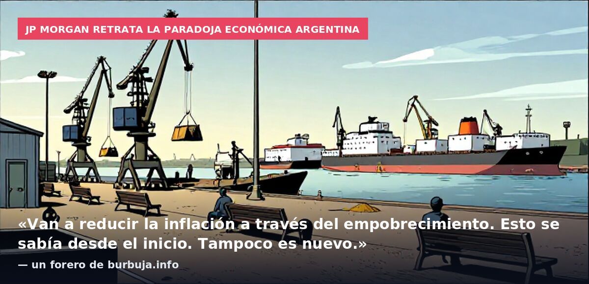 JP Morgan retrata la paradoja económica argentina: «Van a reducir la inflación a través del empobrecimiento. Esto se sabía desde el inicio. Tampoco es nuevo.» — un forero de burbuja.info
