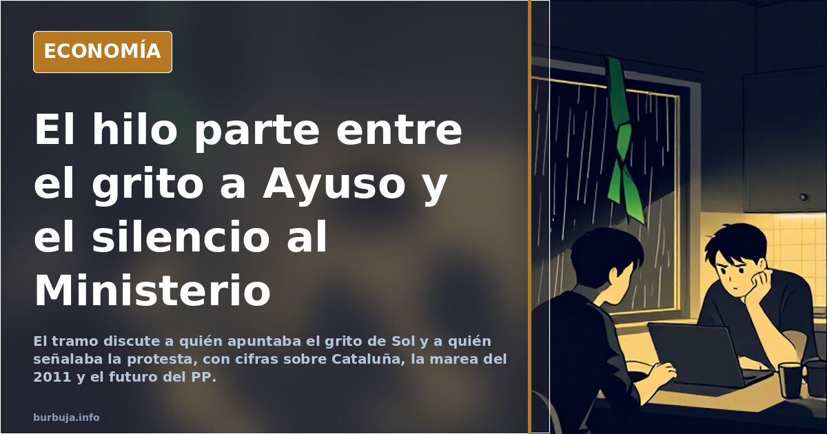El hilo parte entre el grito a Ayuso y el silencio al Ministerio