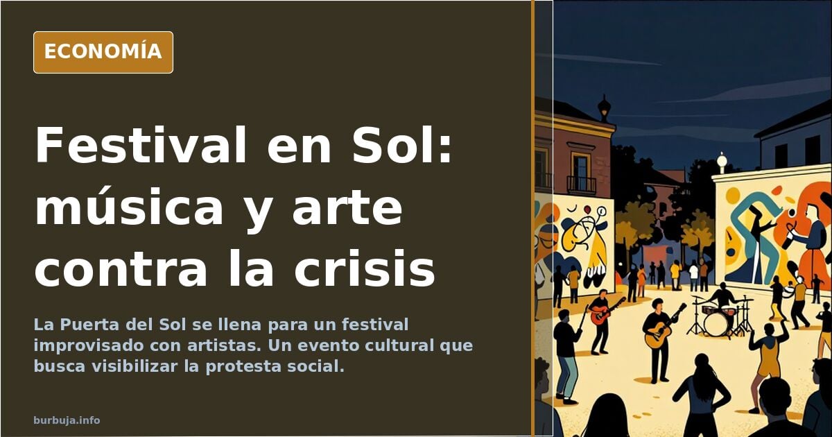 La protesta de sol tiene escenario, festival improvisado y demas, la izquierda brilli brilli subvencionadisima
