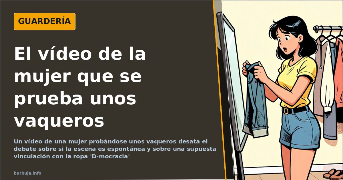 Mujer probándose unos vaqueros, escena del vídeo viral difundido en redes sociales