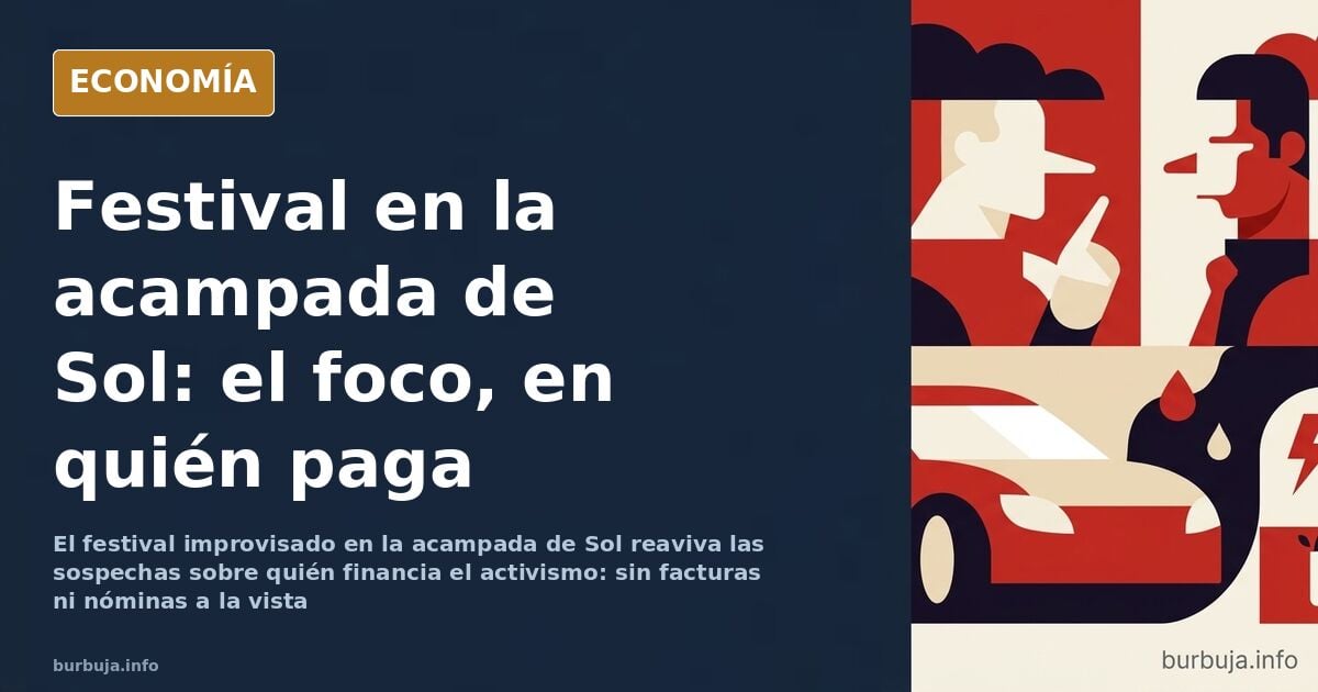 Festival de música improvisado en la acampada de Sol, según el vídeo difundido por El País