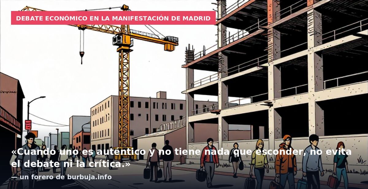 Debate económico en la manifestación de Madrid: «Cuando uno es auténtico y no tiene nada que esconder, no evita el debate ni la crítica.» — un forero de burbuja.info