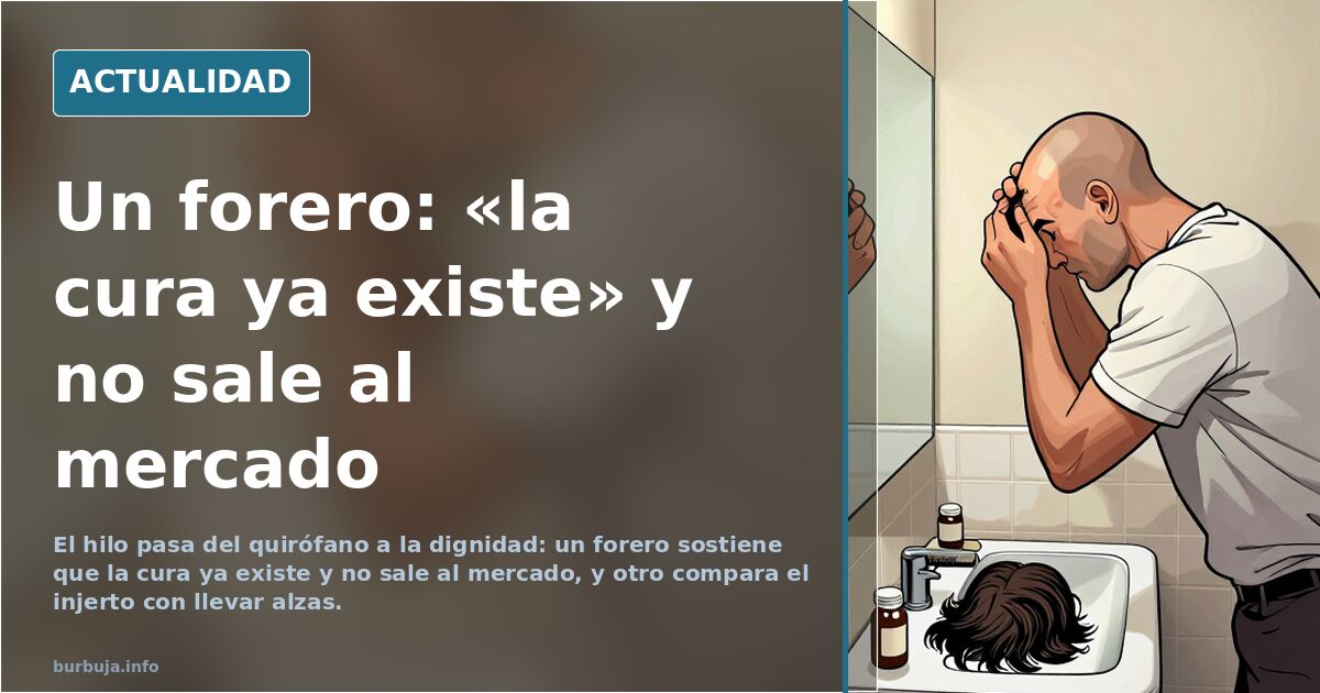 Un forero: «la cura ya existe» y no sale al mercado