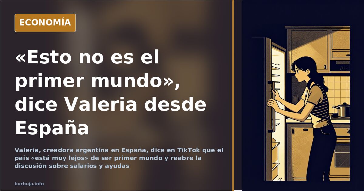 Ilustración editorial de una gran ciudad española con infraestructuras modernas y una cola de personas ante una oficina de em