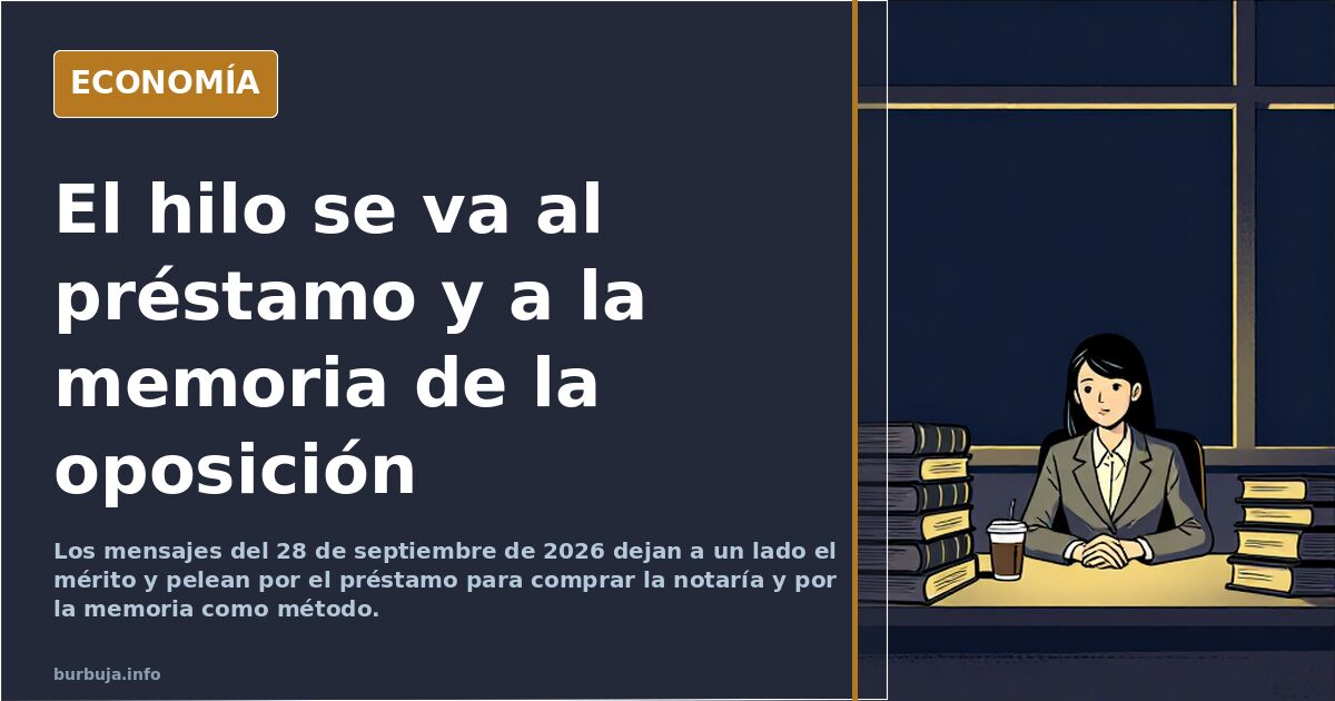 El hilo se va al préstamo y a la memoria de la oposición