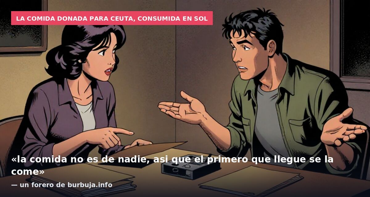 La comida donada para Ceuta, consumida en Sol: «la comida no es de nadie, asi que el primero que llegue se la come» — un forero de burbuja.info