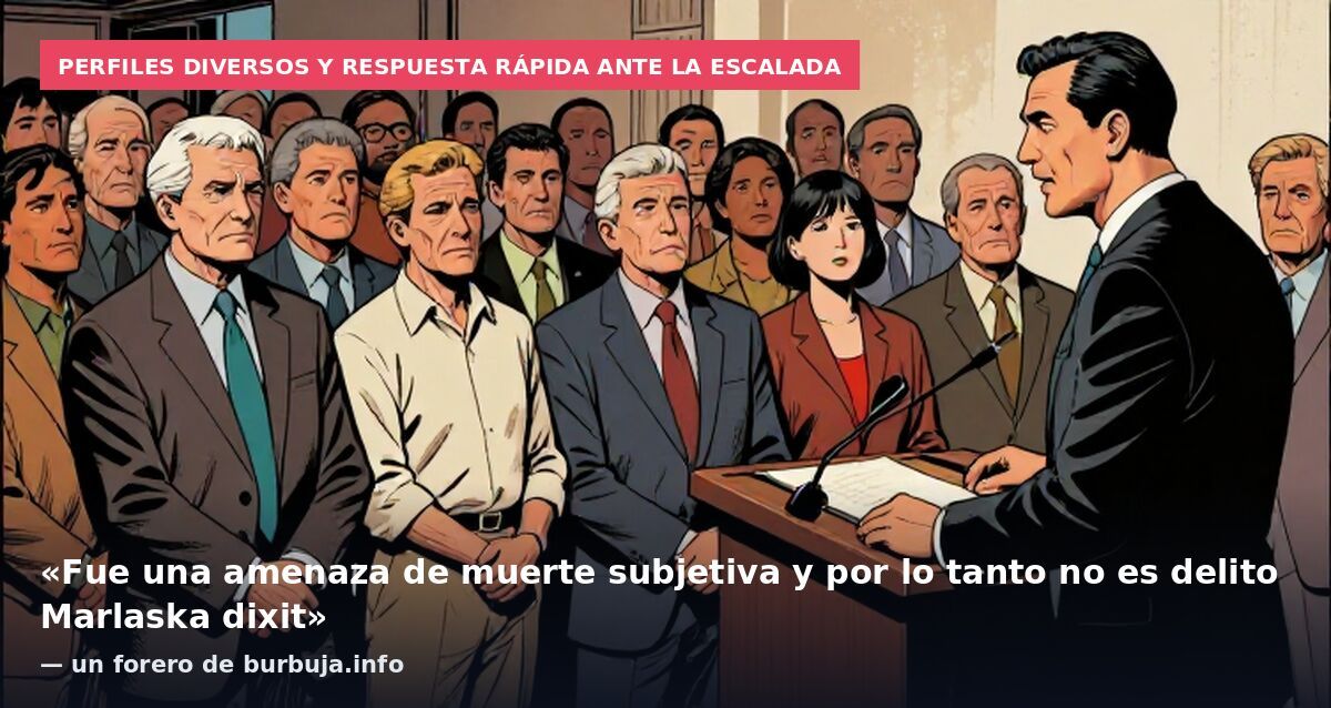 Perfiles diversos y respuesta rápida ante la escalada: «Fue una amenaza de muerte subjetiva y por lo tanto no es delito Marlaska dixit» — un forero de burbuja.info