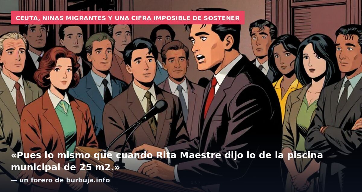 Ceuta, niñas migrantes y una cifra imposible de sostener: «Pues lo mismo que cuando Rita Maestre dijo lo de la piscina municipal de 25 m2.» — un forero de burbuja.info