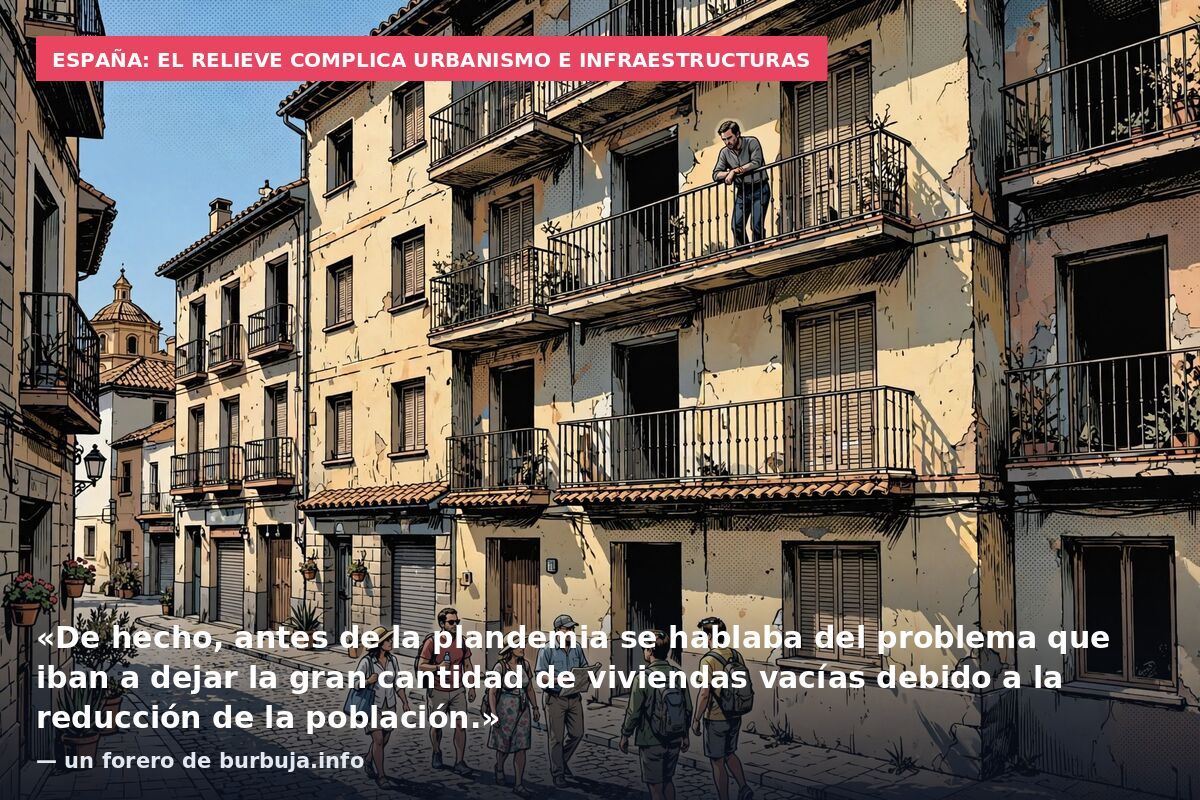 España: el relieve complica urbanismo e infraestructuras: «De hecho, antes de la plandemia se hablaba del problema que iban a dejar la gran cantidad de viviendas vacías debido a la reducción de la población.» — un forero de burbuja.info