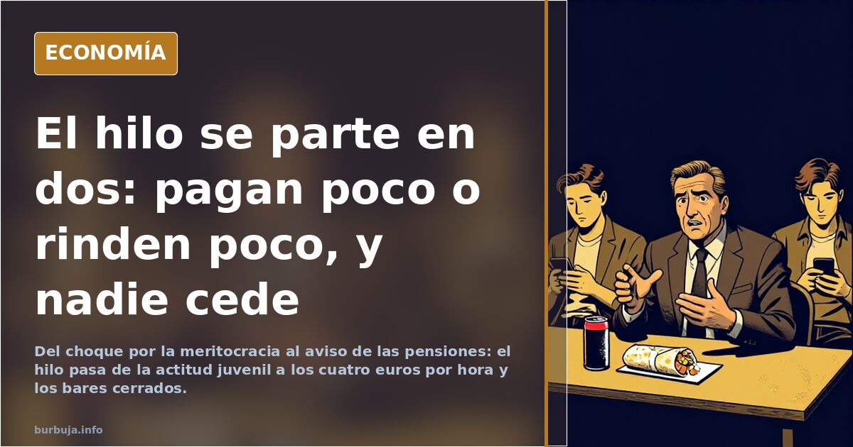 El hilo se parte en dos: pagan poco o rinden poco, y nadie cede