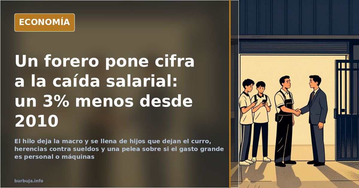 Un forero pone cifra a la caída salarial: un 3% menos desde 2010