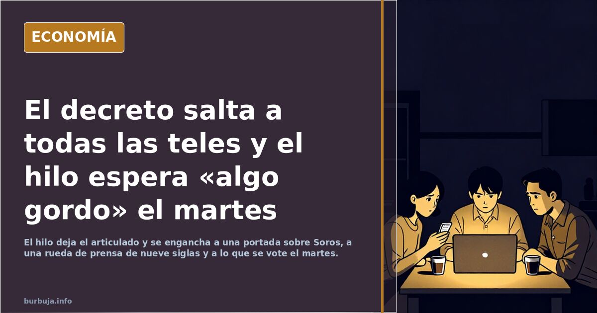 El decreto salta a todas las teles y el hilo espera «algo gordo» el martes