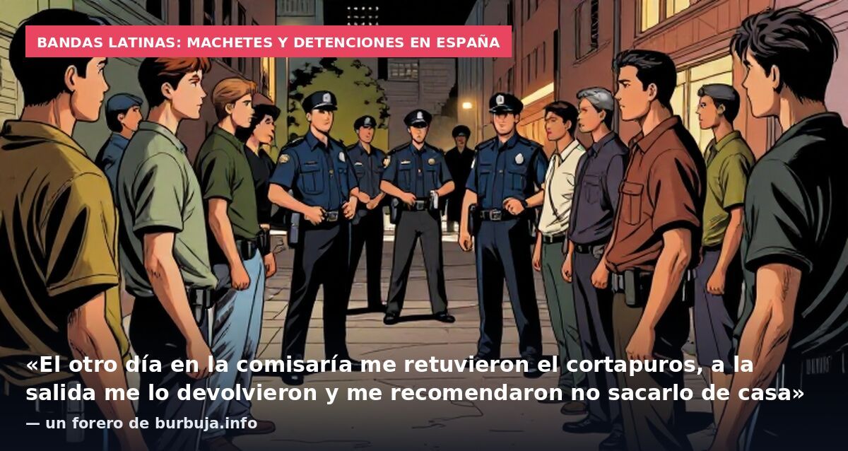 Bandas latinas: machetes y detenciones en España: «El otro día en la comisaría me retuvieron el cortapuros, a la salida me lo devolvieron y me recomendaron no sacarlo de casa» — un forero de burbuja.info