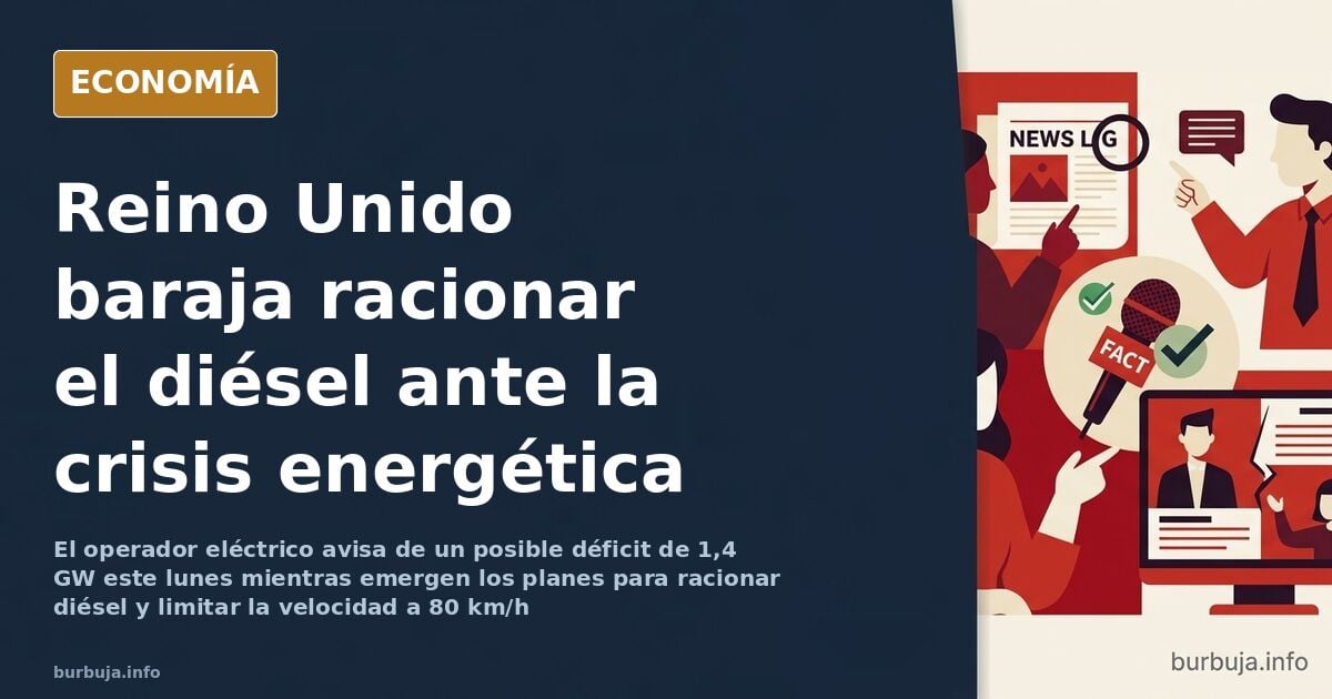 Torres de alta tensión y una refinería al fondo bajo un cielo encapotado, ilustrando la crisis energética en Reino Unido