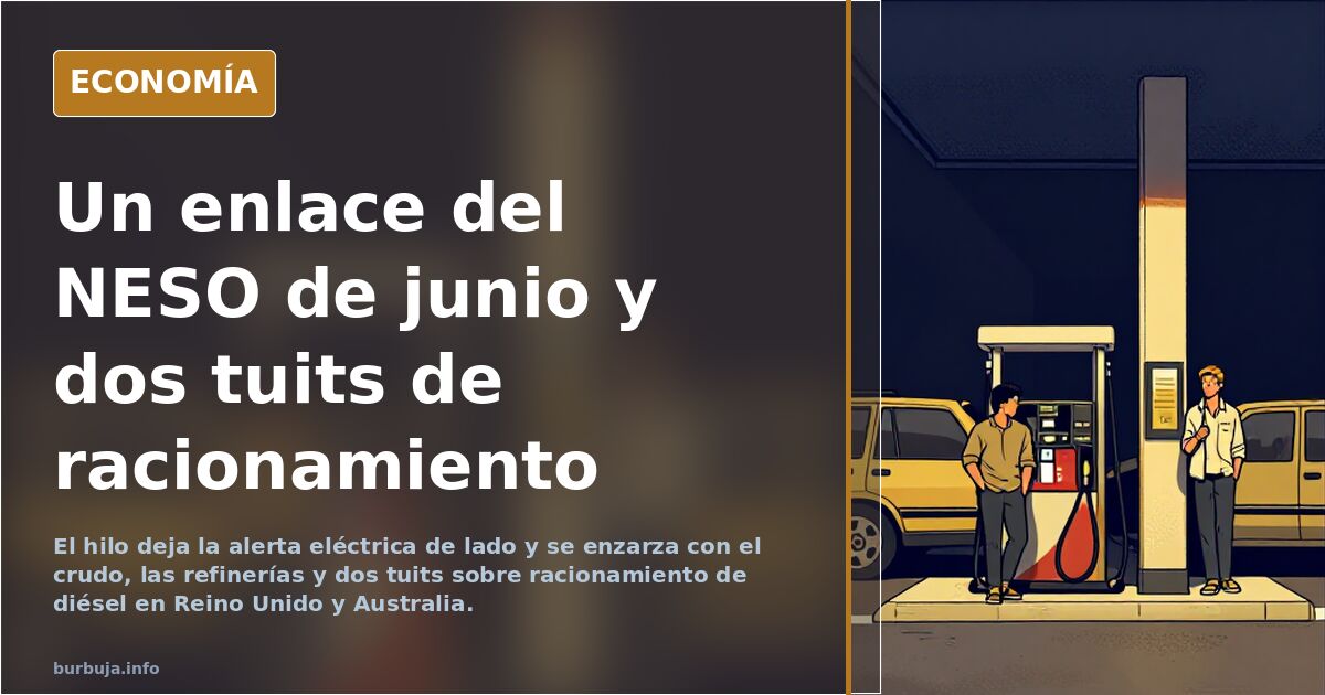 Un enlace del NESO de junio y dos tuits de racionamiento