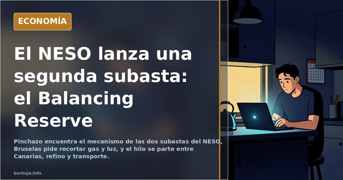 El NESO lanza una segunda subasta: el Balancing Reserve