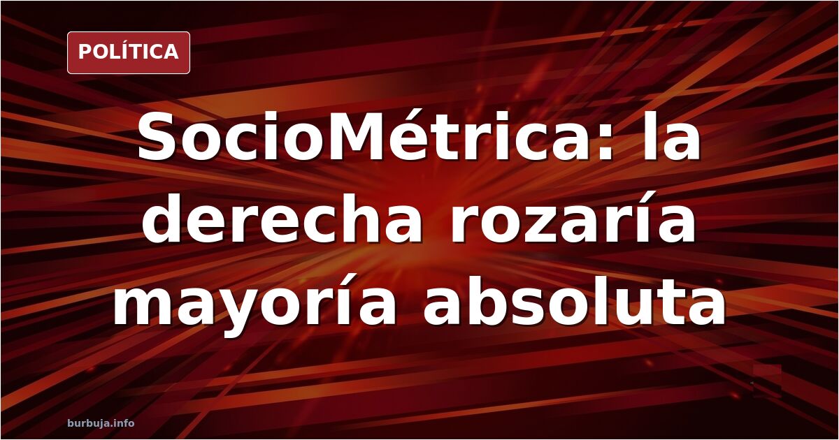 Sondeo de SocioMetrica: La Derechita con mayoría absoluta  (207).