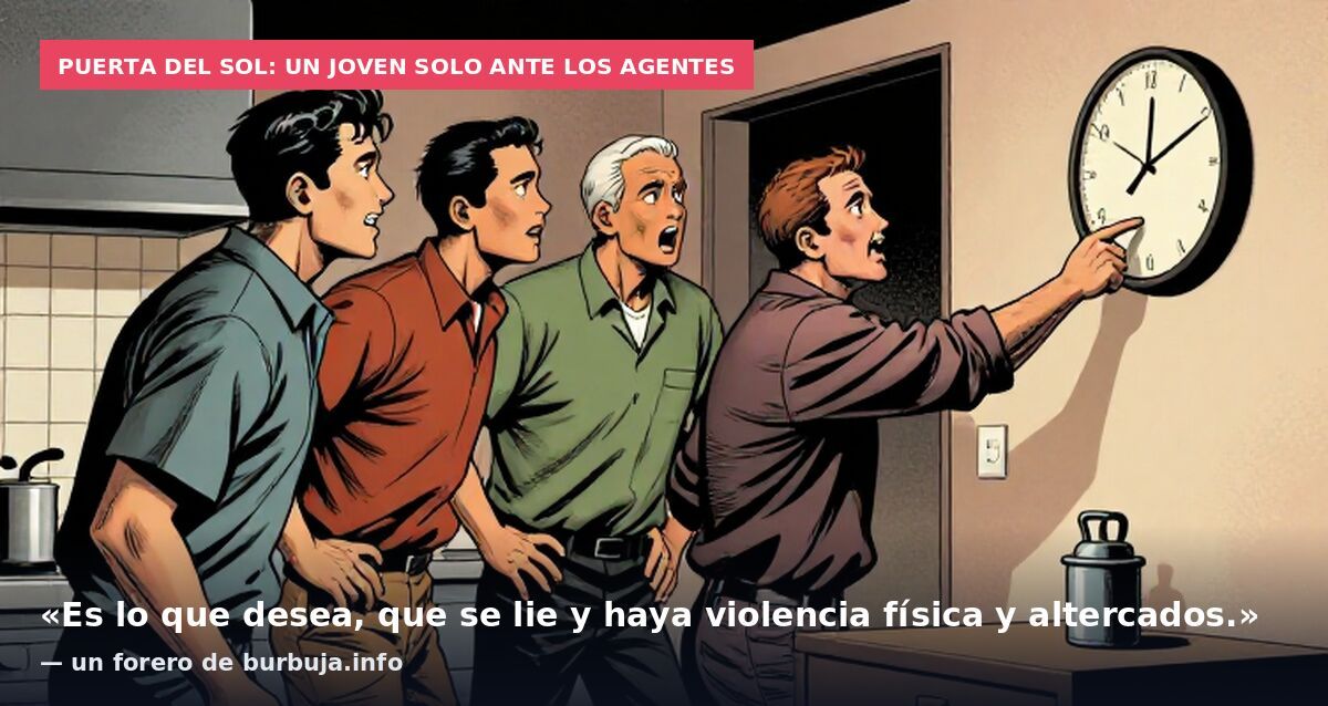 Puerta del Sol: un joven solo ante los agentes: «Es lo que desea, que se lie y haya violencia física y altercados.» — un forero de burbuja.info