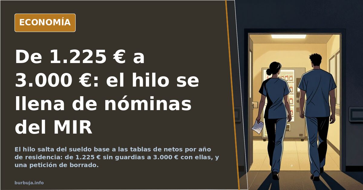 De 1.225 € a 3.000 €: el hilo se llena de nóminas del MIR