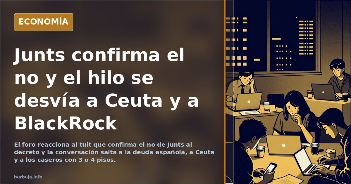 Junts confirma el no y el hilo se desvía a Ceuta y a BlackRock