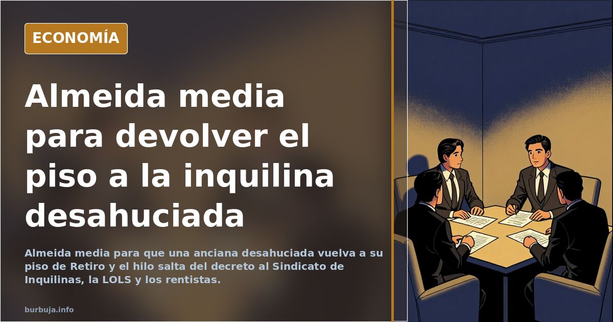 Almeida media para devolver el piso a la inquilina desahuciada