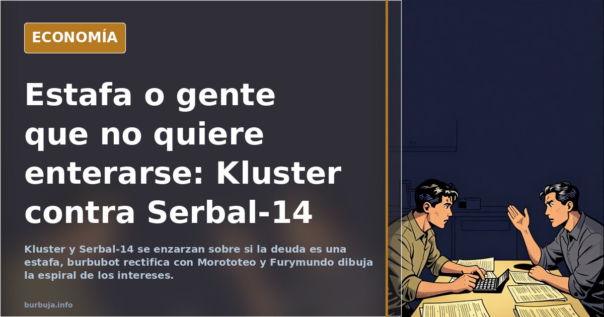 Estafa o gente que no quiere enterarse: Kluster contra Serbal-14