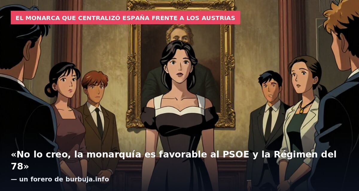 El monarca que centralizó España frente a los Austrias: «No lo creo, la monarquía es favorable al PSOE y la Régimen del 78» — un forero de burbuja.info